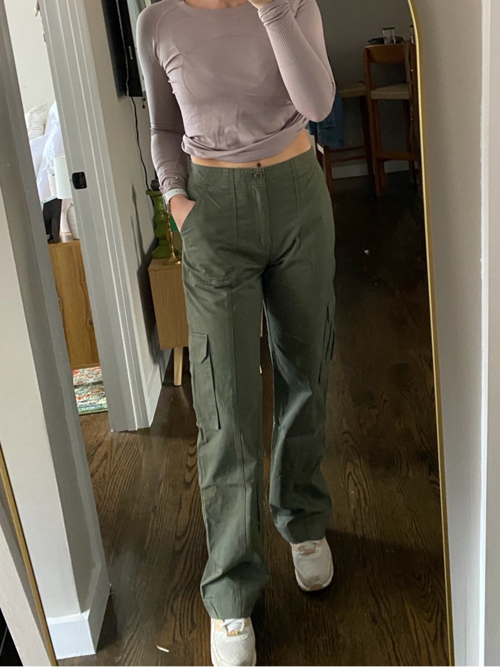 Abercrombie Olive Cargo Pants - Picture 2 of 4